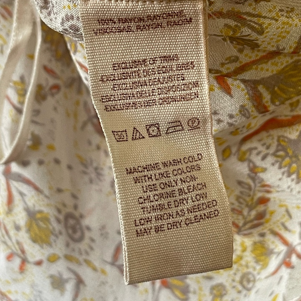 SOLD Free People Uptown Bell Sleeve Blouse Sheer Floral - Picture 7 of 12